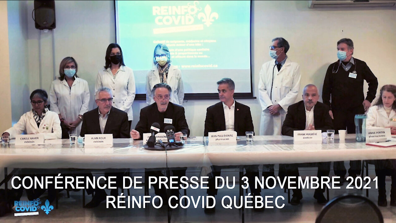 Conférence de presse du 3 novembre 2021 - des médecins prennent la parole