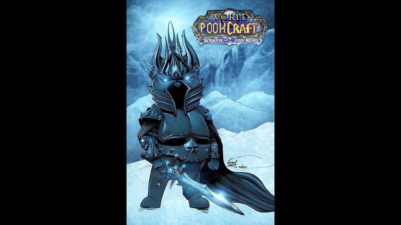 World of Warcraft / Winnie the Pooh comic homage titled "World of Poohcraft - Wrath of the Poohking"