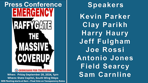 Georgians For Truth Presser - Jeff Fulgham - September 20, 2024