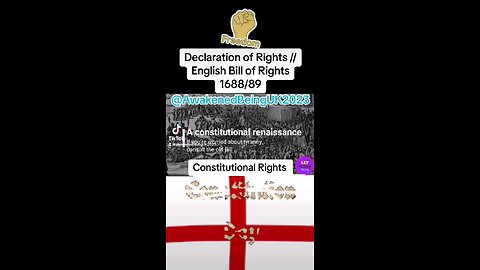 Declaration of Rights Bill of Rights 1688/89