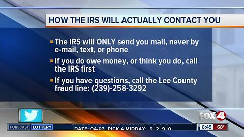 IRS scams on the rise in Lee County