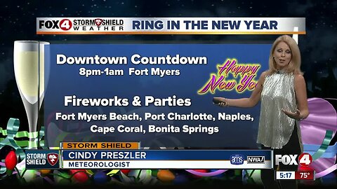 Cool and clear New Year's Eve!
