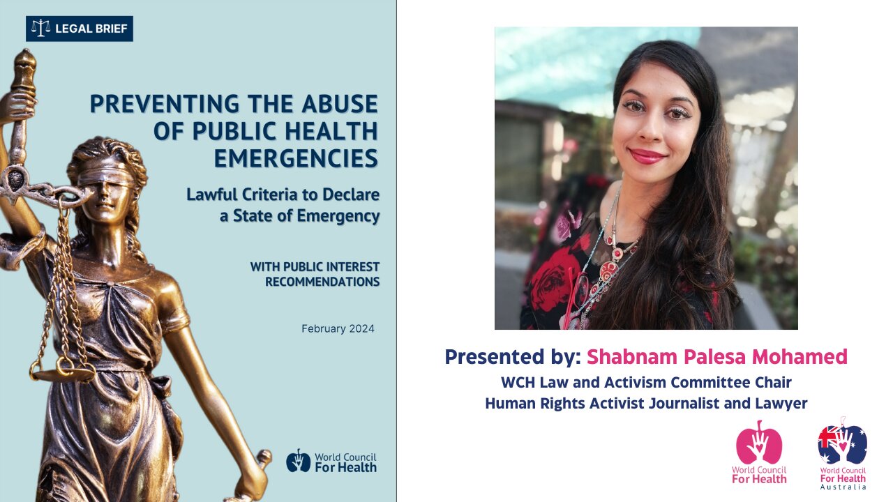 Preventing the Abuse of Human Rights in Public Health Emergencies - Presenter Shabnam Palesa Mohamed