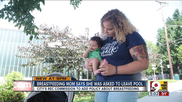 Mom asked to leave public pool for breastfeeding