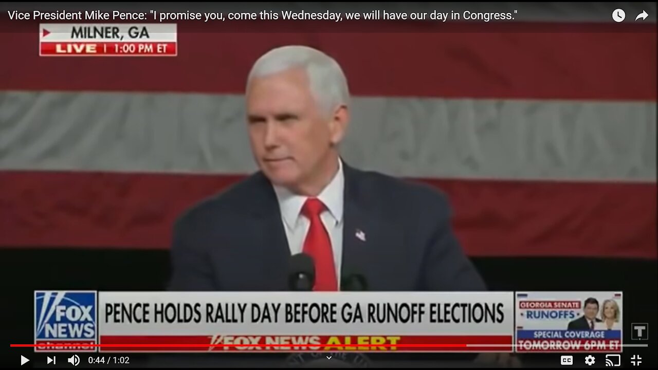 Knesset showing up in Pence's Reverse Speech Regarding Loeffler in Georgia Election