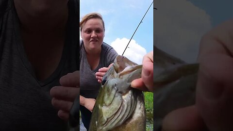 She Sure Loves To Fish! #shorts #fishingshorts #smallmouthbassfishing
