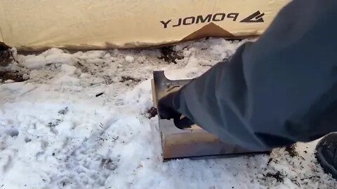 Hot # Tent # Camping In A Snowstorm