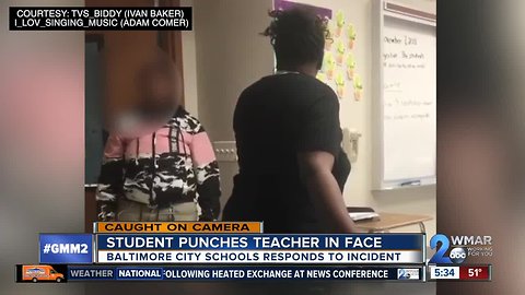 VIDEO: Baltimore teacher punched in face by student