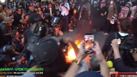 President Biden's Very Fine People Burn The Flag