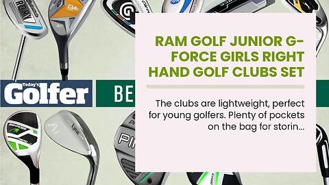 Ram Golf Junior G-Force Girls Right Hand Golf Clubs Set with Bag