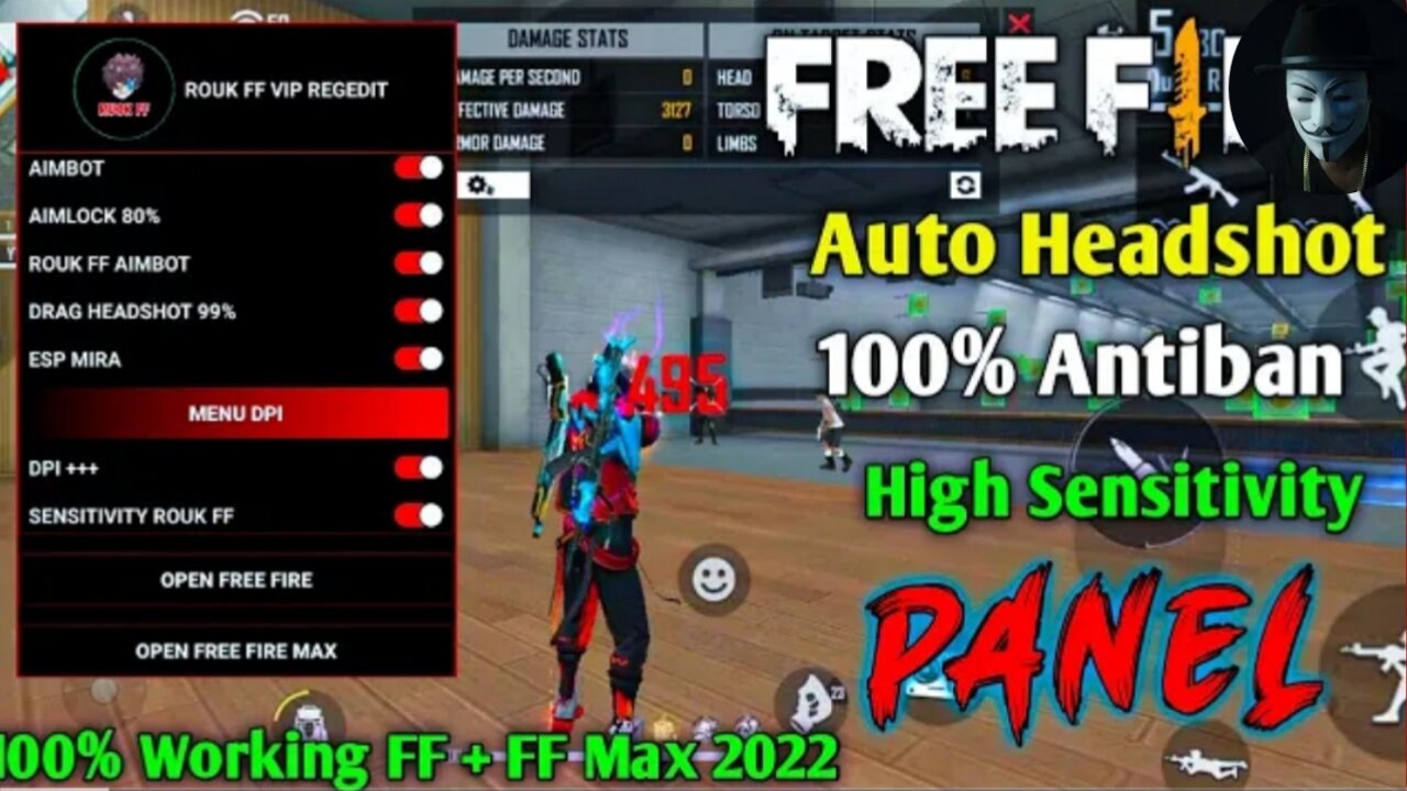 100% Antiban OB35 Headshot VIP PANEL New Panel After Update FF + FF Max #ff #freefirehack