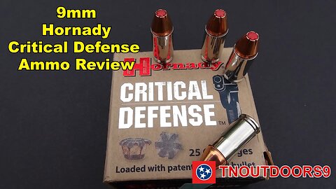 9mm Hornady Critical Defense JHP Ammo Review