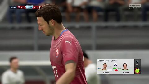 FIFA Career Mode Czech Republic 2022-2023 Euro Championship Qualifier GPl Match 3 VS Russia (1-1-1)