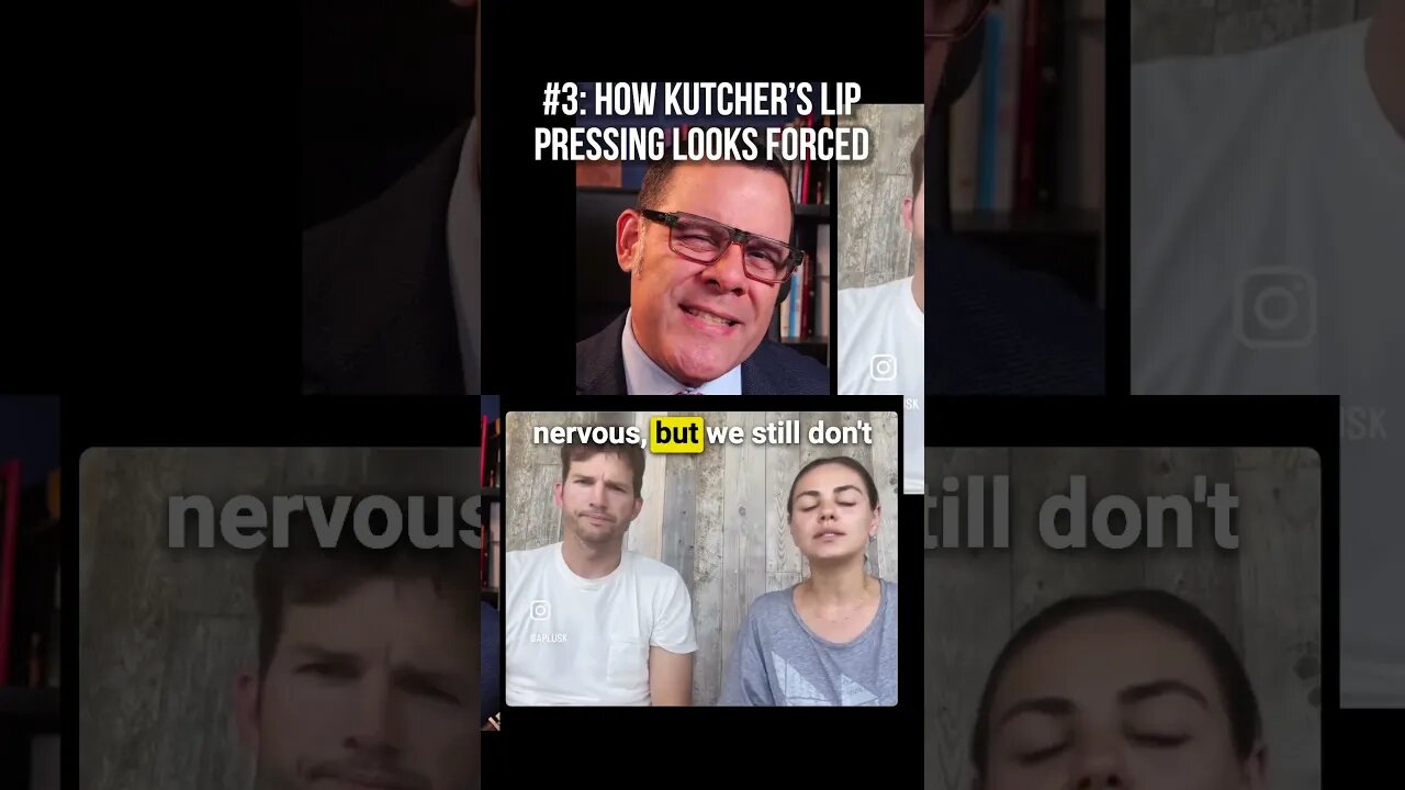 How Ashton Kutcher's lip pressing looks forced