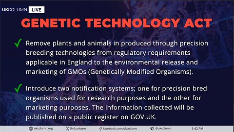 6Mass Immigration: How Is Britain Going To Feed Itself? The Genetic Technology Act - UK Column News