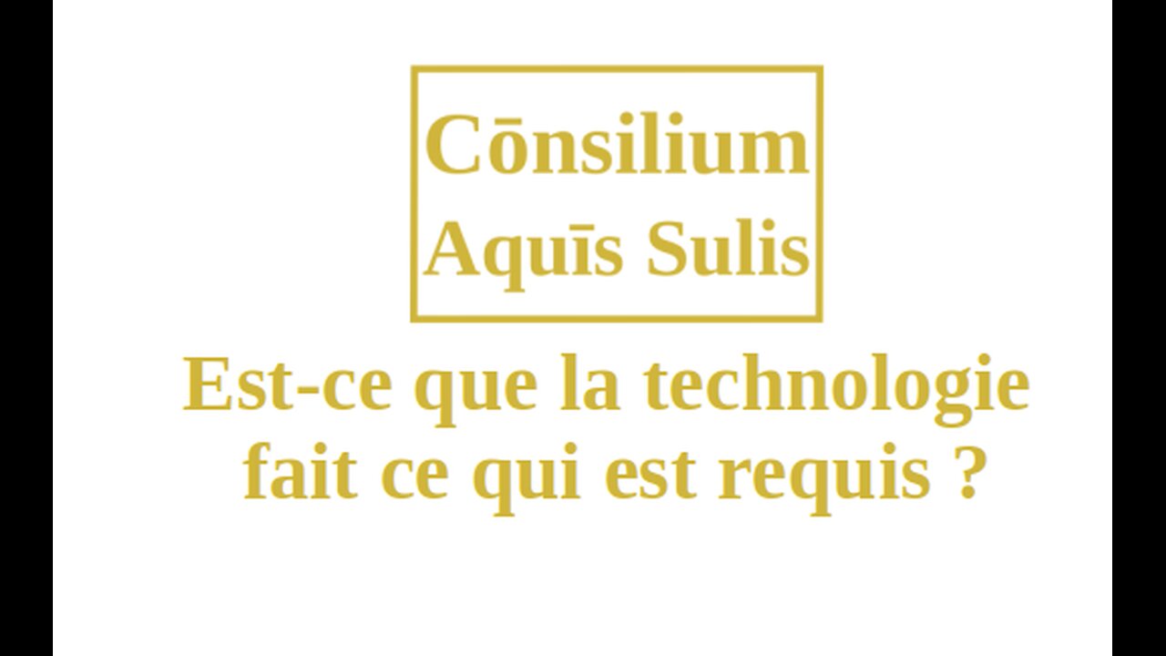 Est-ce que la technologie fait ce qui est requis ? (Français)