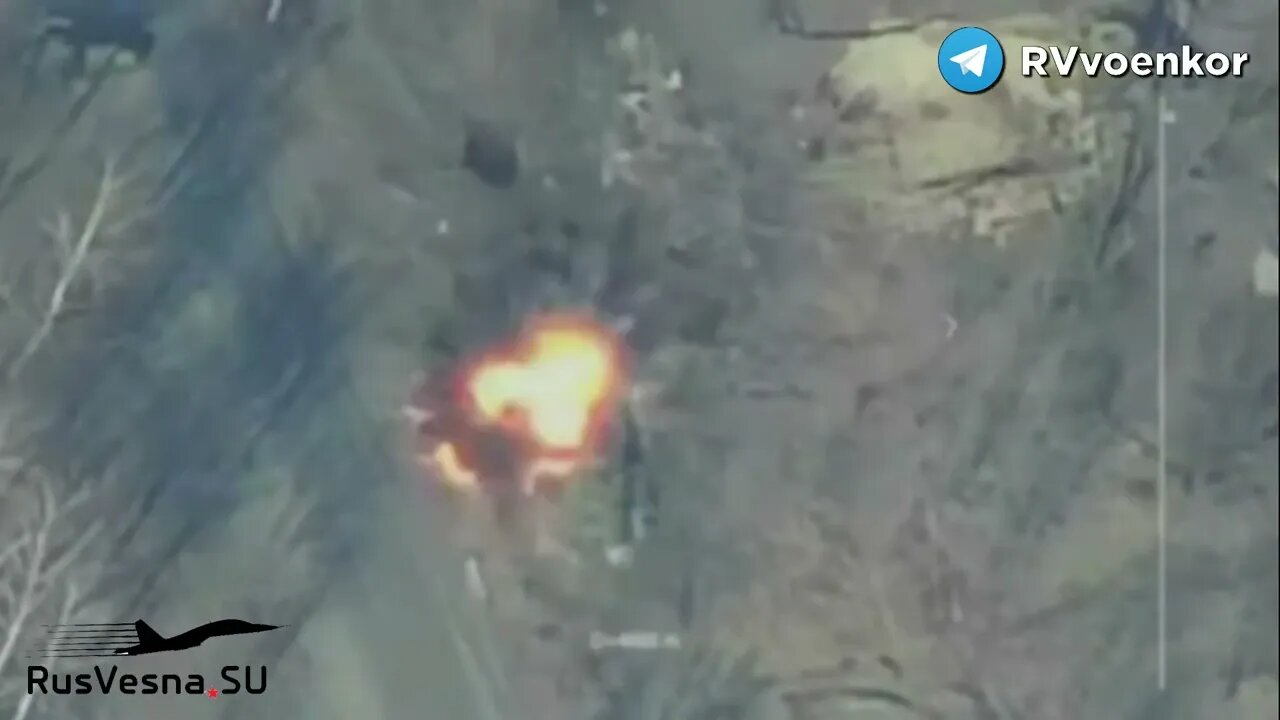 Russian drone records hit on an Ukrainian tank