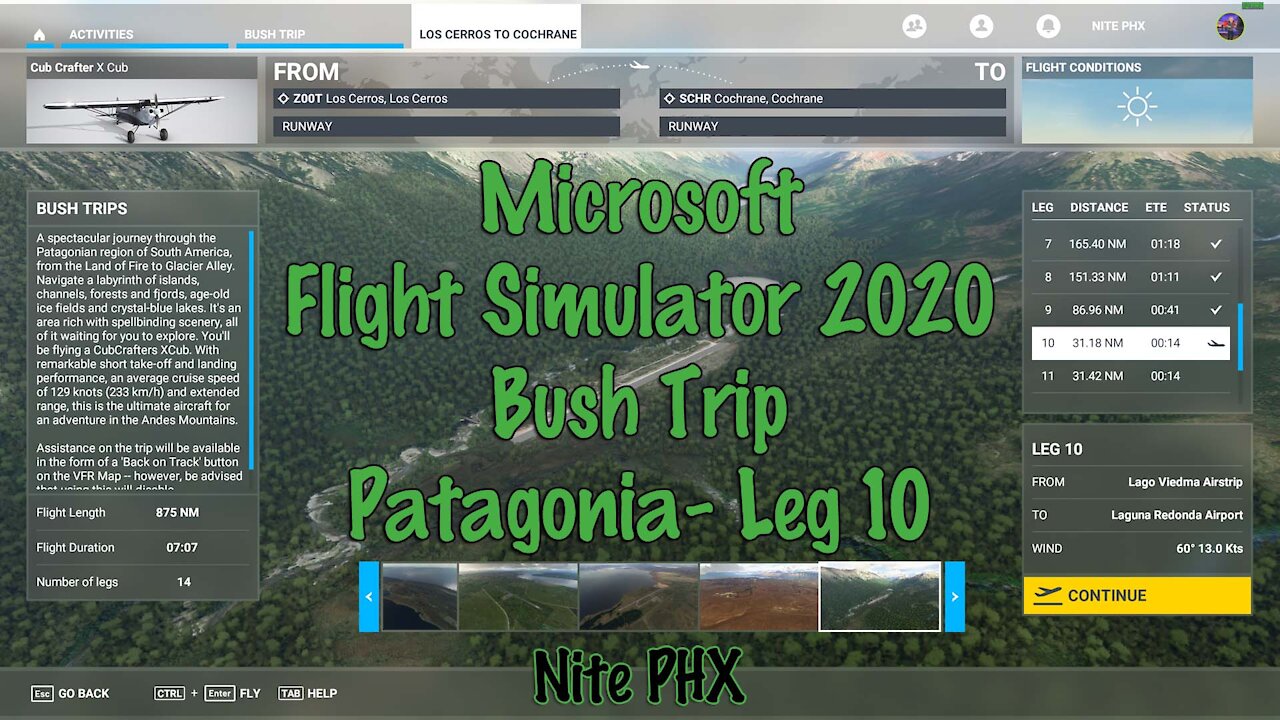 MSFS2020 Patagonia Bush Trip Leg 10