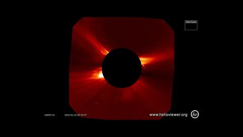 Observe this large solar flare that occurred today