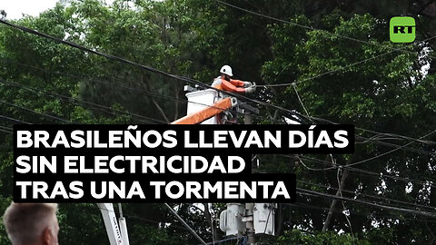 Miles de personas permanecen sin electricidad en Brasil tras el paso de una tormenta
