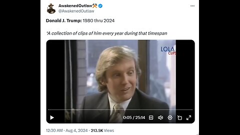 Donald J. Trump: 1980 thru 2024 *A collection of clips of him every year...