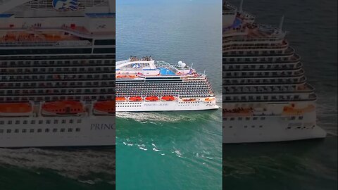 Cruise Ship Sailing at Sunset 😍🤍🤍 #cruise #shorts #viral