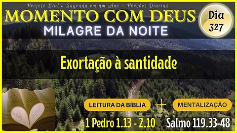 MOMENTO COM DEUS - LEITURA DIÁRIA DA BÍBLIA | MILAGRE DA NOITE - Dia 327/365 #biblia