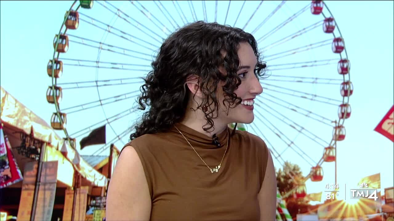 TMJ4's Mariam Mackar competes in Cream Puff Eating Contest