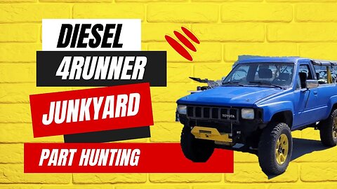 In and out like a bandit! Junkyard diesel parts! OM617 Toyota swap