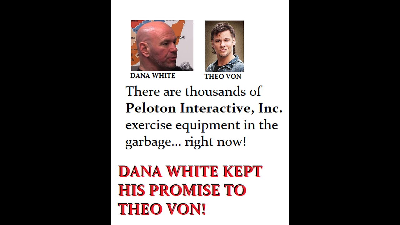 Dana White Keeps a Promise - The UFC will no longer use Peloton Equipment