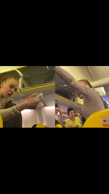 After a brawl breaks out on a Ryanair aircraft to Tenerife, a woman gets blood on her nose