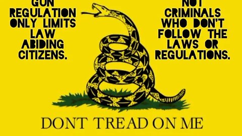 Gun Regulation Only Limits Law Abiding Citizens Not Criminals Who Don't Follow Law or Regulations