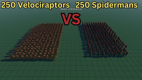 250 Velociraptors Versus 250 Spidermans || Ultimate Epic Battle Simulator