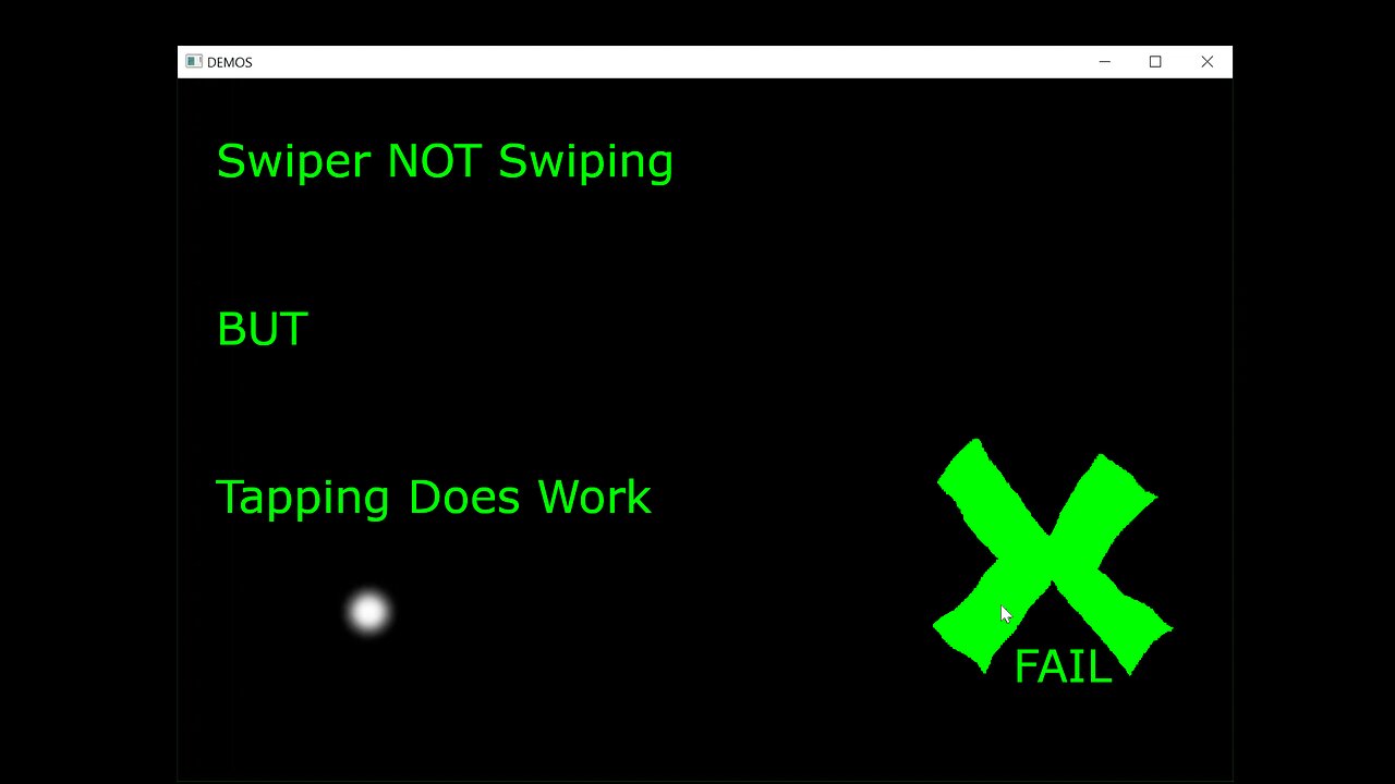 #defold Swiper Not Swiping, Tapping Does Work