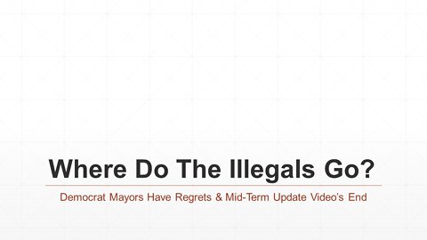 Where Do The Illegals Go?