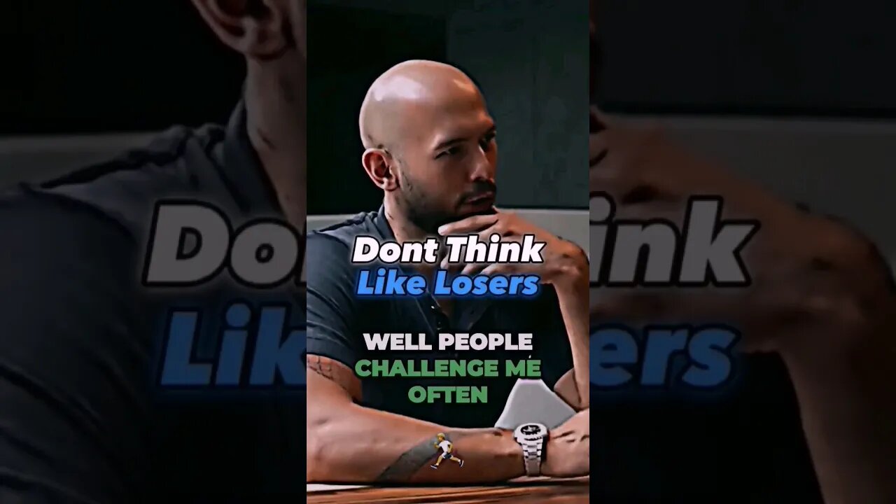 🔥Don't Think Like A Loser💪 #andrewtate #shorts