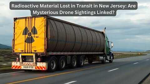 Radioactive Shipment Disappears in New Jersey—Are Drones on the Hunt?