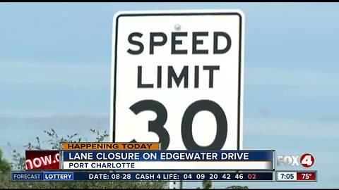 Single lane closure in Port Charlotte for maintence