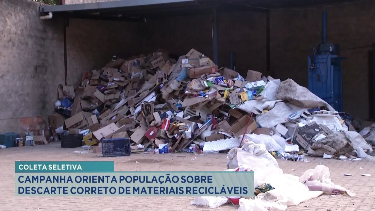 Coleta Seletiva: Campanha Orienta População sobre Descarte Correto de Materiais Recicláveis.