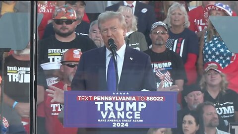 LIVE ~ President Donald J. Trump Speaks at a rally in Latrobe, Pennsylvania ~ October 19 2024