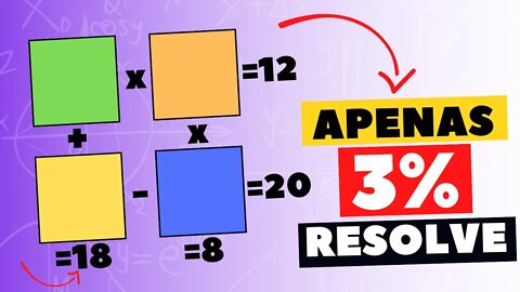 (PARECE FÁCIL ) CONSEGUE PREENCHER OS QUADRADOS? | SISTEMA LINEAR @Professor Theago