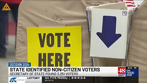 Thousands of non-citizens are registered to vote in 11/24 election in Alabama.