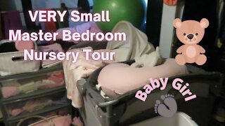 Shared Nursery Tour | Small Master bedroom