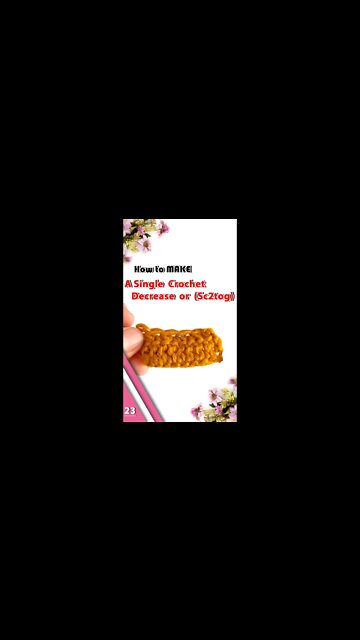 Single Crochet Decrease - sc2tog #shorts