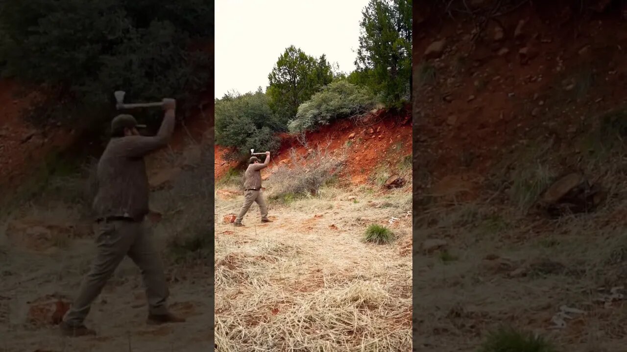 Just another day in beautiful Sedona Arizona, tossing’ hawks! #shorts #axe #outdoors #edit