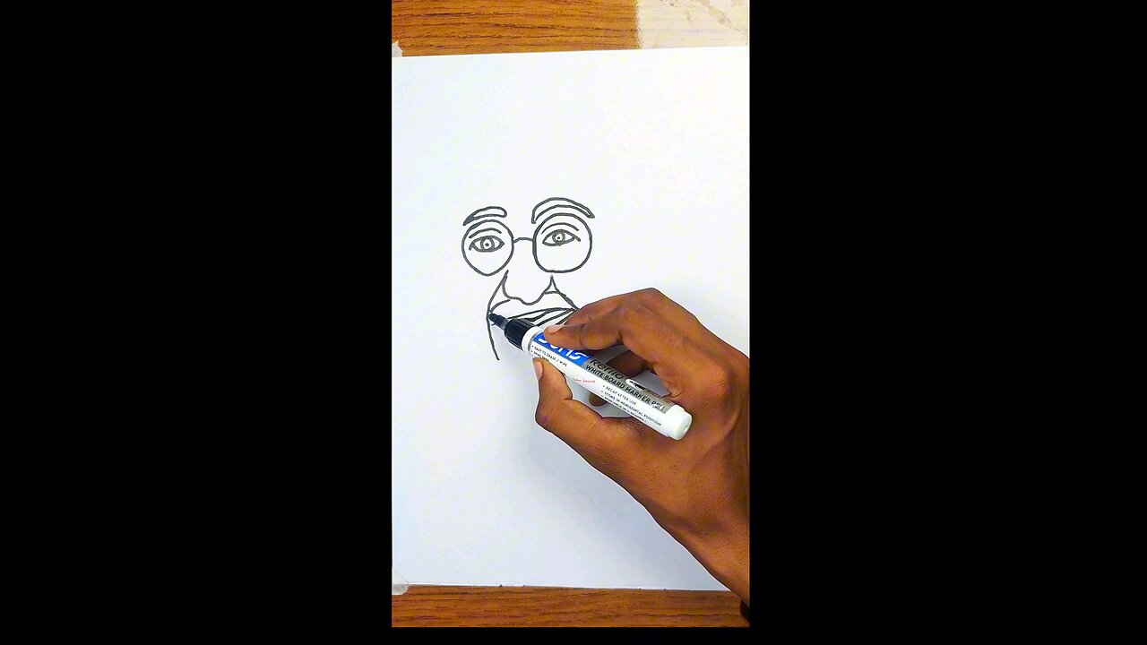 How to draw a Mahatma Gandhi #Drawing