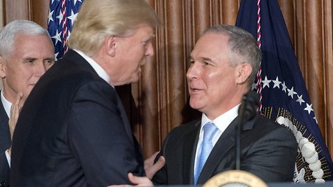 Trump Again Backs EPA's Pruitt, Who Faces Multiple Ethics Scandals