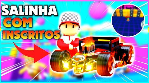 STUMBLE GUYS AO VIVO | JOGANDO BLOCK DASH COM OS ESCRITOS | NOVAS SKINS