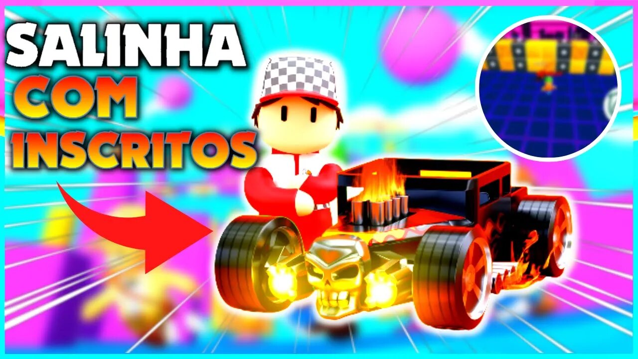 STUMBLE GUYS AO VIVO | JOGANDO BLOCK DASH COM OS ESCRITOS | NOVAS SKINS