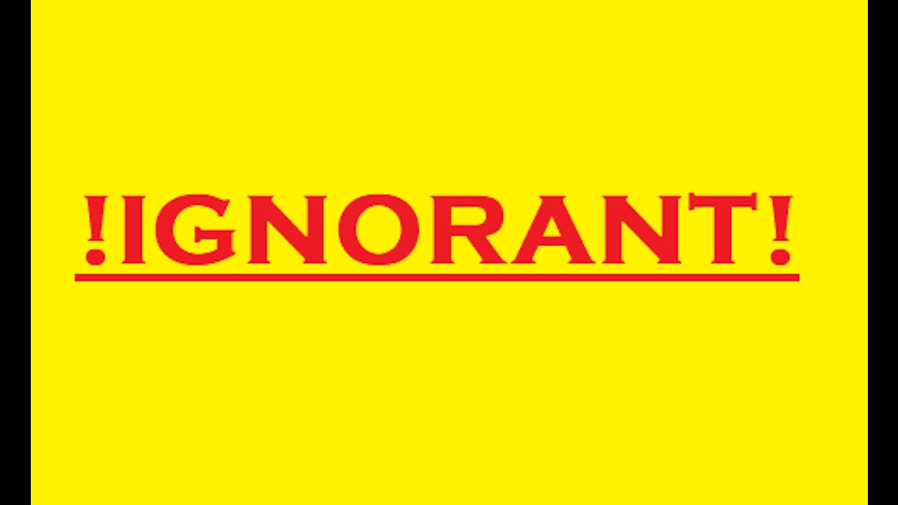 The Ignorance of people who don't research